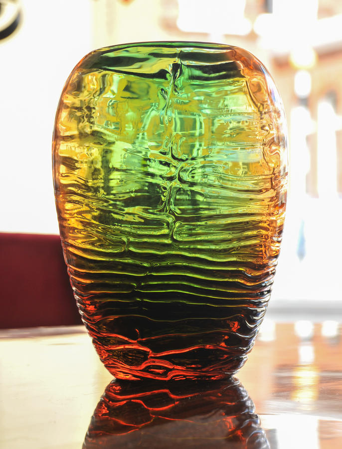 Shady glass vase