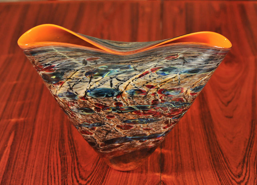 Glass vase by Fulvio Bianconi