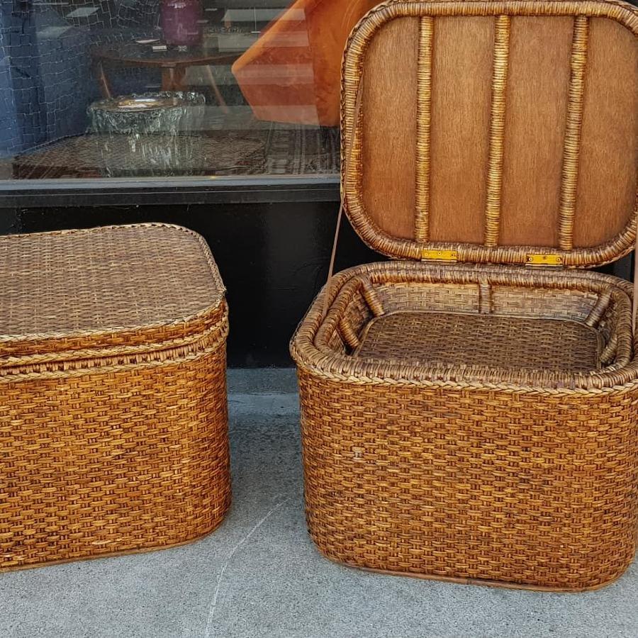 1920's rattan basket