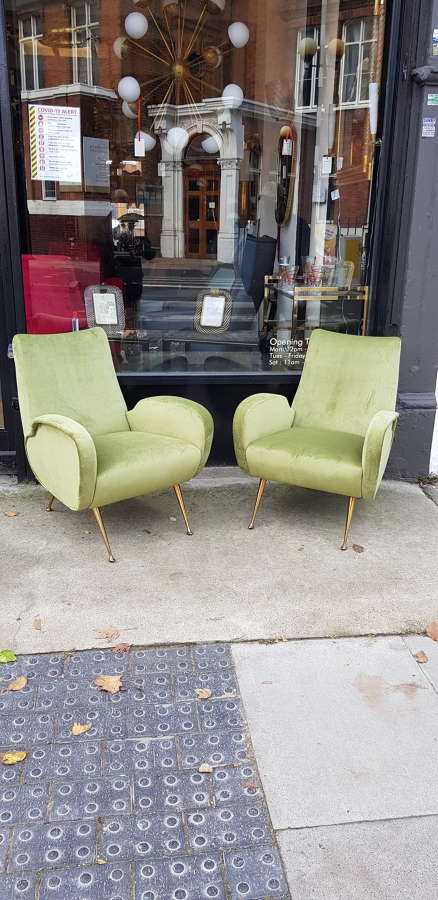 Pair of unusual Marco Zanuso armchairs