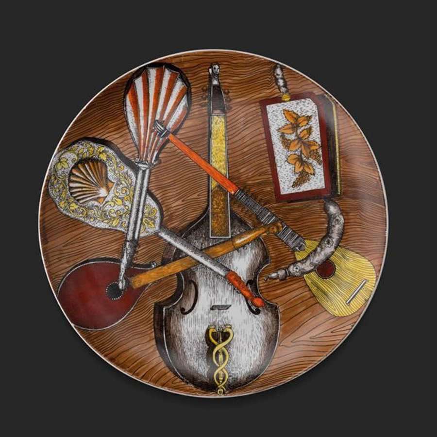 Piero Fornasetti plate, music instruments