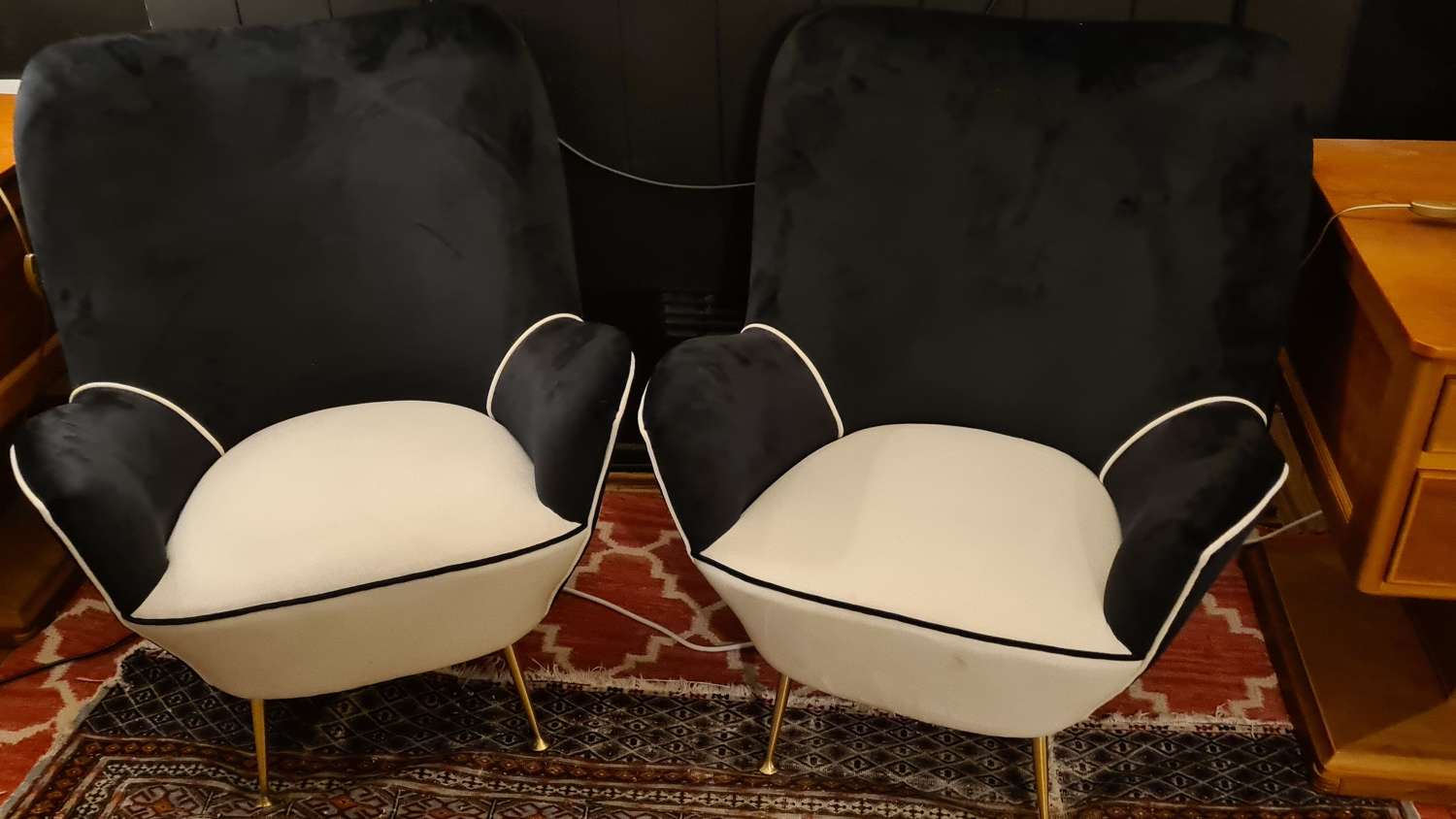 Pair of Ico Parisi armchairs