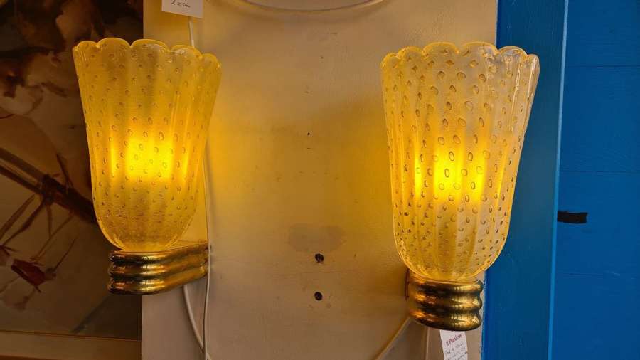 Pair of Venini wall lights
