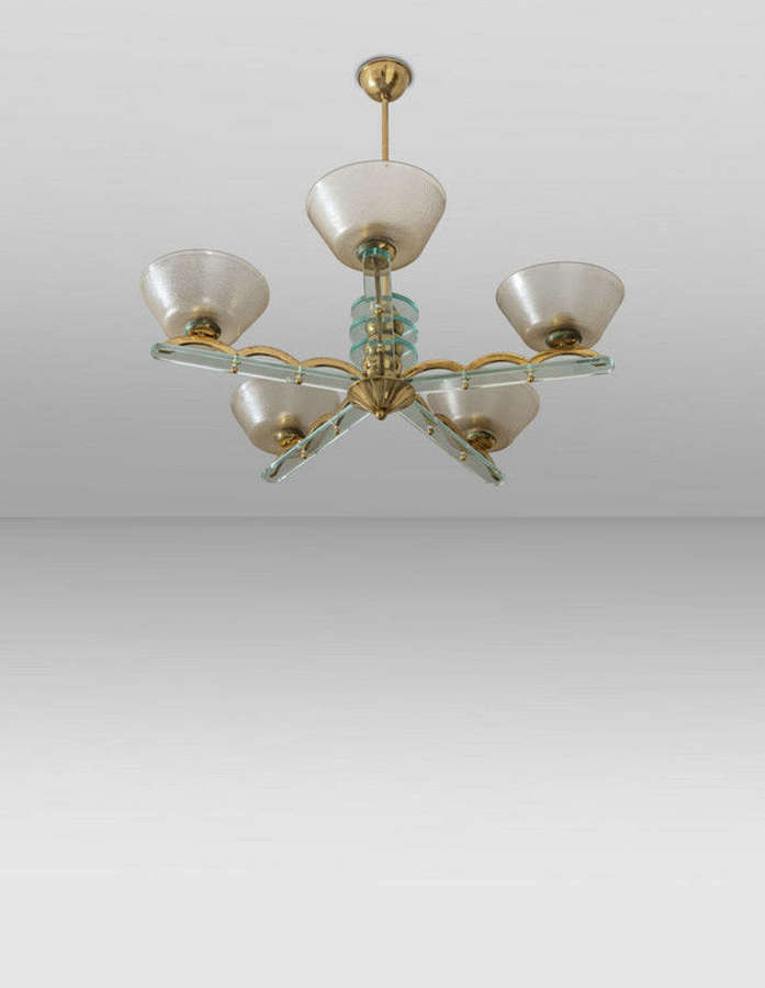 Glass cups chandelier